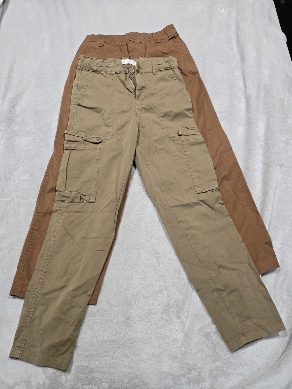 Zara Kids Cargo Trousers in Khaki and Rust